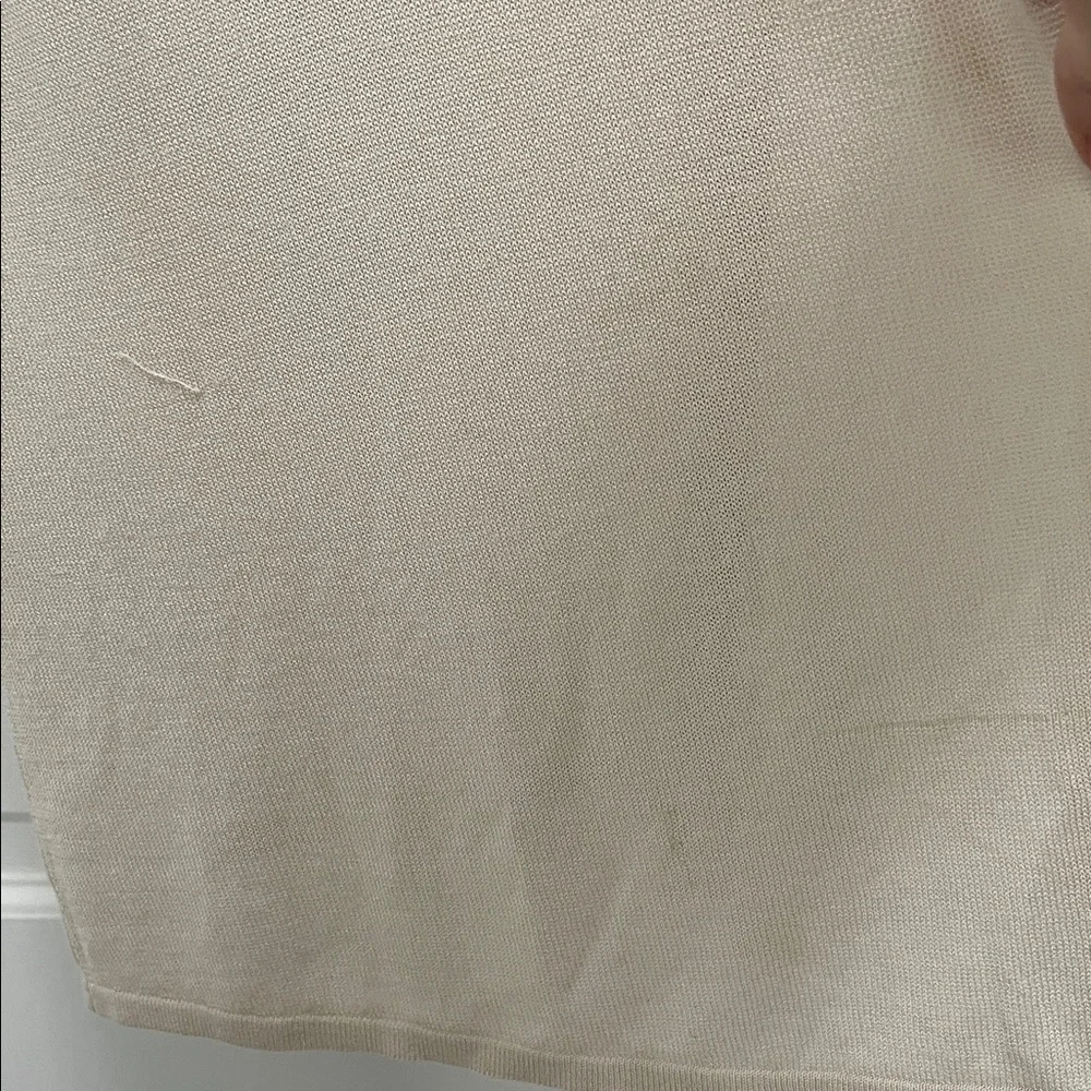 J. Jill Wearever Collection Cream Lightweight Knit Open Cardigan - Size Medium